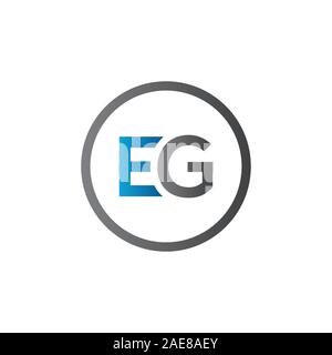 Initial EG Letter Linked Logo. Creative Letter EG Modern Business Logo Vector Template. Initial EG Logo Template Design Stock Vector