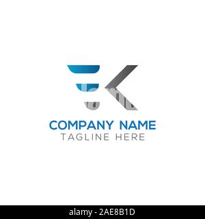 Initial EK Letter Linked Logo. Creative Letter EK Modern Business Logo Vector Template. Initial EK Logo Template Design Stock Vector