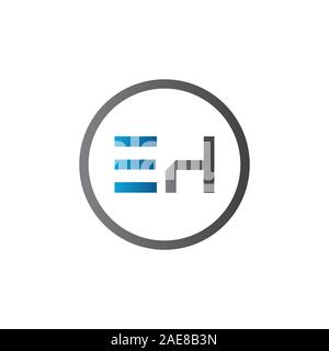 Initial EH Letter Linked Logo. Creative Letter EH Modern Business Logo Vector Template. Initial EH Logo Template Design Stock Vector