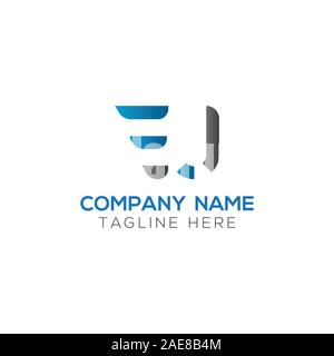 Initial EJ Letter Linked Logo. Creative Letter EJ Modern Business Logo Vector Template. Initial EJ Logo Template Design Stock Vector