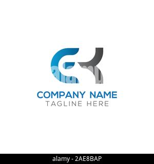 Initial EK Letter Linked Logo. Creative Letter EK Modern Business Logo Vector Template. Initial EK Logo Template Design Stock Vector