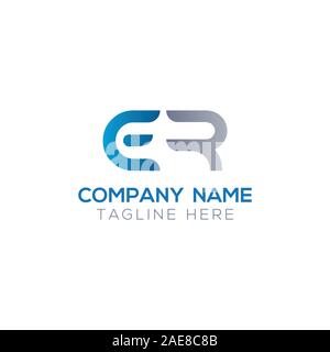 Initial ER Letter Linked Logo. Creative Letter ER Modern Business Logo Vector Template. Initial ER Logo Template Design Stock Vector