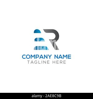 Initial ER Letter Linked Logo. Creative Letter ER Modern Business Logo Vector Template. Initial ER Logo Template Design Stock Vector