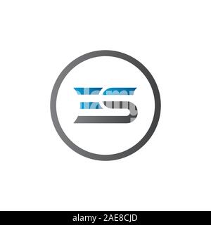 Initial ES Letter Linked Logo. Creative Letter ES Modern Business Logo Vector Template. Initial ES Logo Template Design Stock Vector