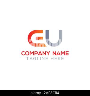 Initial EU Letter Linked Logo. Creative Letter EU Modern Business Logo Vector Template. Initial EU Logo Template Design Stock Vector