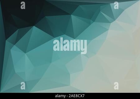 Abstract geometric background with triangles. Vector polygonal texture background. Abstract business background. Black, teal, beige. EPS10 Stock Vector