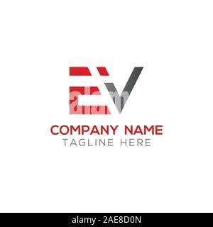 Initial EV Letter Linked Logo. Creative Letter EV Modern Business Logo Vector Template. Initial EV Logo Template Design Stock Vector