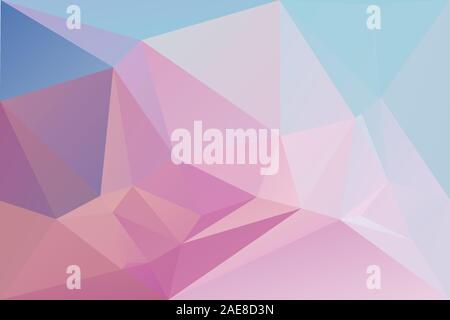 Abstract geometric background with triangles. Vector polygonal texture background. Abstract business background. Pink, purple, blue. EPS10 Stock Vector