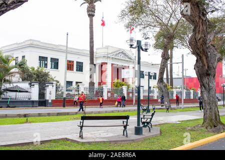 LIMA, PERU - SEP 08TH 2019: French Alliance in Peru, headquarters of the District of Miraflores in the city of Lima, Peru. Stock Photo