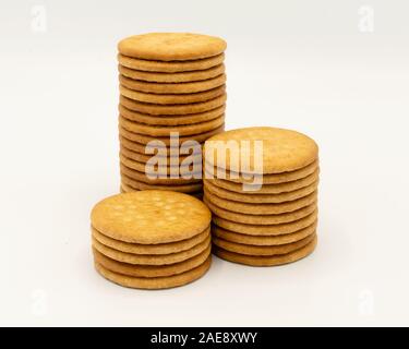 Close up of marie biscuits isolated on a white background Stock Photo