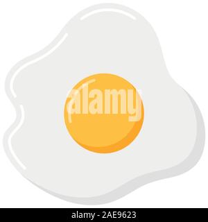 Fried egg vector icon isolated on white background. Stock Vector