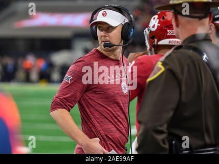 Dec 07, 2019: Oklahoma Sooners head coach Lincoln Riley during the NCAA Big 12 Championship game between the Baylor University Bears and the University of Oklahoma Sooners at AT&T Stadium in Arlington, TX Oklahoma defeated Baylor 30-23 in Overtime Albert Pena/CSM Stock Photo