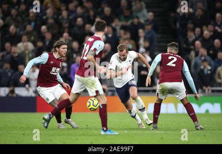London, UK. 07th Dec, 2019. Jeff Hendrick (B) Robbie Brady (B) Harry Kane (TH) Matthew Lowton (B) at the Tottenham Hotspur v Burnley English Premier League game at White Hart Lane Stadium, UK on December 7, 2019. **Editorial use only, license required for commercial use. No use in betting, games or a single club/league/player publications** Credit: Paul Marriott/Alamy Live News Stock Photo