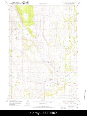 WY Red Fork Powder River 341045 1979 24000 Restoration Stock Photo