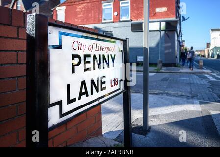 Penny Lane street sign in Allerton Liverpool Stock Photo - Alamy