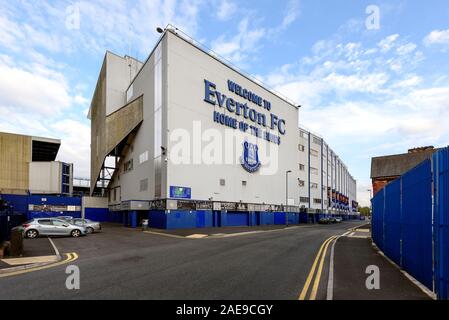 LIVERPOOL, ENGLAND - MAY 14,2015 : The Goodison park Stadium is the home stadium of Everton Football Club.
