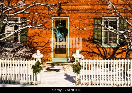 Snow Riverton   Riverton, Connecticut, USA Stock Photo