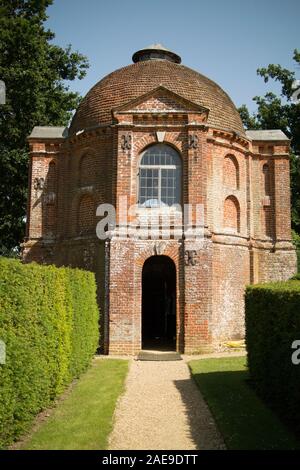 Red-brick Tudor summerhouse at The Vyne, featuring one of the earliest neo-classical domes in England