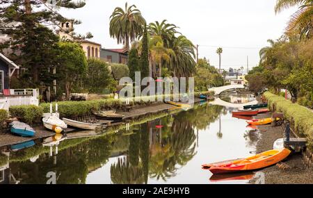 Canal in the Venice area of Los Angeles, California, USA Stock Photo