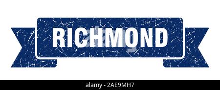 Richmond ribbon. Blue Richmond grunge band sign Stock Vector