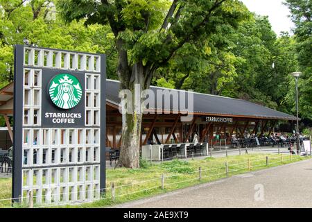 Tokyo, Japan- May 2, 2019 - Starbucks coffee cafe located at Ueno park, Tokyo, Japan Stock Photo