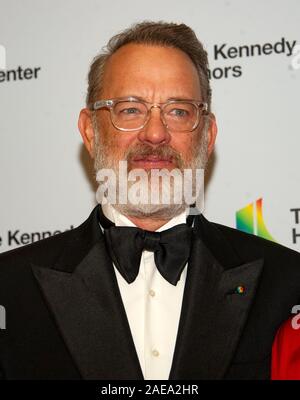 Washington DC, USA. 07th Dec, 2019. Tom Hanks arrives for the formal Artist's Dinner honoring the recipients of the 42nd Annual Kennedy Center Honors at the United States Department of State in Washington, DC on Saturday, December 7, 2019. The 2019 honorees are: Earth, Wind & Fire, Sally Field, Linda Ronstadt, Sesame Street, and Michael Tilson Thomas.Credit: Ron Sachs/Pool via CNP | usage worldwide Credit: dpa/Alamy Live News Stock Photo