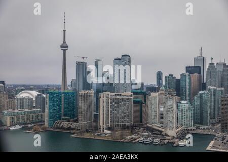 Toronto, ON / Canada - March 31 2018: Landing in Toronto Downtown