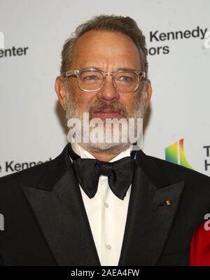 Washington, USA. 07th Dec, 2019. Tom Hanks arrives for the formal Artist's Dinner honoring the recipients of the 42nd Annual Kennedy Center Honors at the USA Department of State in Washington, DC on Saturday, December 7, 2019. The 2019 honorees are: Earth, Wind & Fire, Sally Field, Linda Ronstadt, Sesame Street, and Michael Tilson Thomas.Credit: Ron Sachs/Pool via CNP Credit: UPI/Alamy Live News Stock Photo