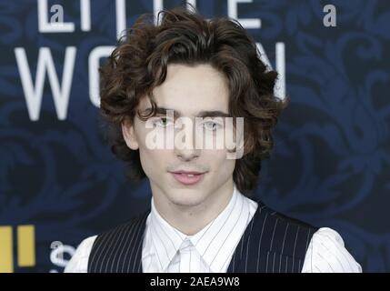 New York, USA. 08th Dec, 2019. Timothee Chalamet arrives on the red carpet the 'Little Women' World Premiere at Museum of Modern Art on December 07, 2019 in New York City. Photo by John Angelillo/UPI Credit: UPI/Alamy Live News Stock Photo