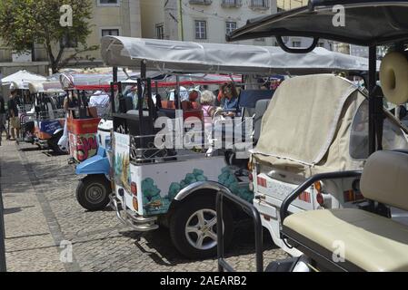 Tuk Tuk in Lisbon, Portugal Stock Photo