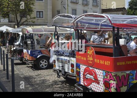 Tuk Tuk in Lisbon, Portugal Stock Photo