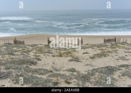 Coastal scenery in Póvoa de Varzim, north of Portugal. Stock Photo