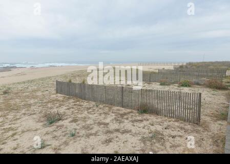 Coastal scenery in Póvoa de Varzim, north of Portugal. Stock Photo