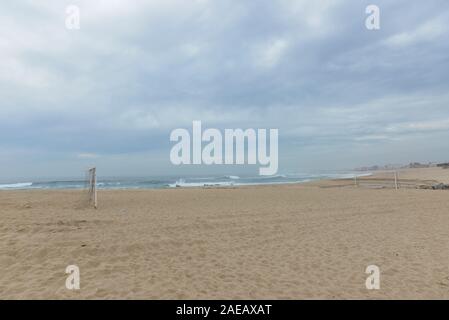 Coastal scenery in Póvoa de Varzim, north of Portugal. Stock Photo