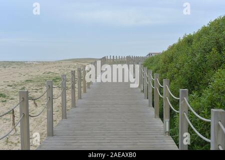 Coastal scenery in Póvoa de Varzim, north of Portugal. Stock Photo