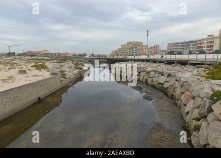 Coastal scenery in Póvoa de Varzim, north of Portugal. Stock Photo