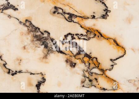 Pink marble with black and gold veins texture Stock Photo
