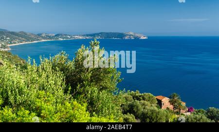 The coast at summer near Pisciotta, Salerno, Campania, Italy Stock Photo