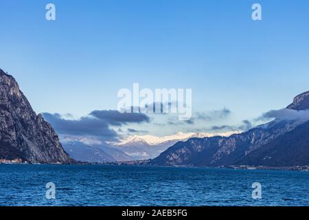 Town of Lecco, Italy in December time Stock Photo