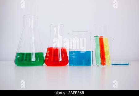 Laboratory equipment. Laboratory glassware Stock Photo