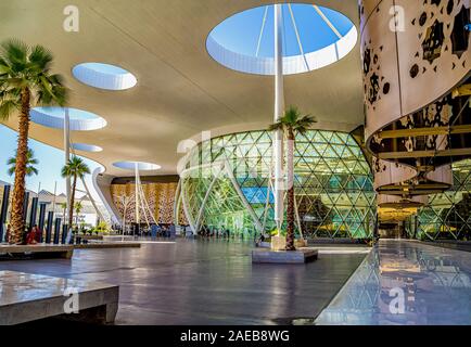 The new Menara Airport building with its stunning architectural design.Marrakesh is the most popular tourist destination in Morocco. Stock Photo