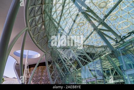 Detail of Menara International Airport building of Marrakesh,Morocco,with its stunning architectural design. Stock Photo