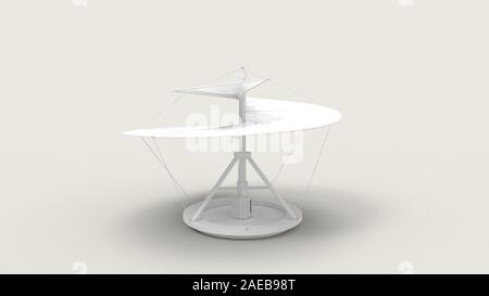 3d rendering of the da vinci helicopter isolated in studio background Stock Photo