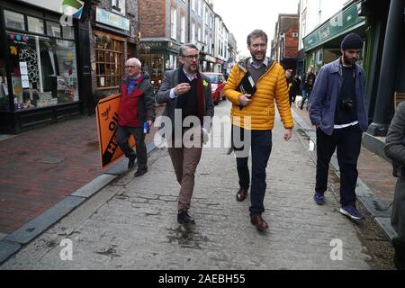 Actor Steve Coogan canvassing in Lewes, in the Lewes constituency with Liberal Democrat candidate Oliver Henman. Stock Photo