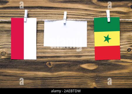 Flags Of Poland And Senegal Stock Photo Alamy