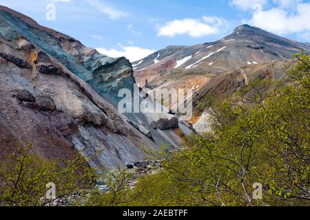 Colorful volcanic landscape in southeastern Iceland. Stock Photo