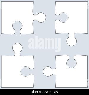 Background Vector Illustration jigsaw puzzle. white on gray Stock Vector