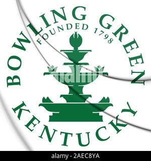 3D Seal of Bowling Green (Kentucky), USA. 3D Illustration. Stock Photo