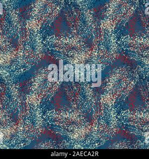 seamless vector abstract pattern with geoetric grid ade of colorful splashed texture Stock Vector