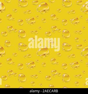 Drop beer seamless background. Or oil drops pattern.Suitable for advertising beer or oil. Illustration in vector format Stock Vector